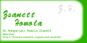 zsanett homola business card